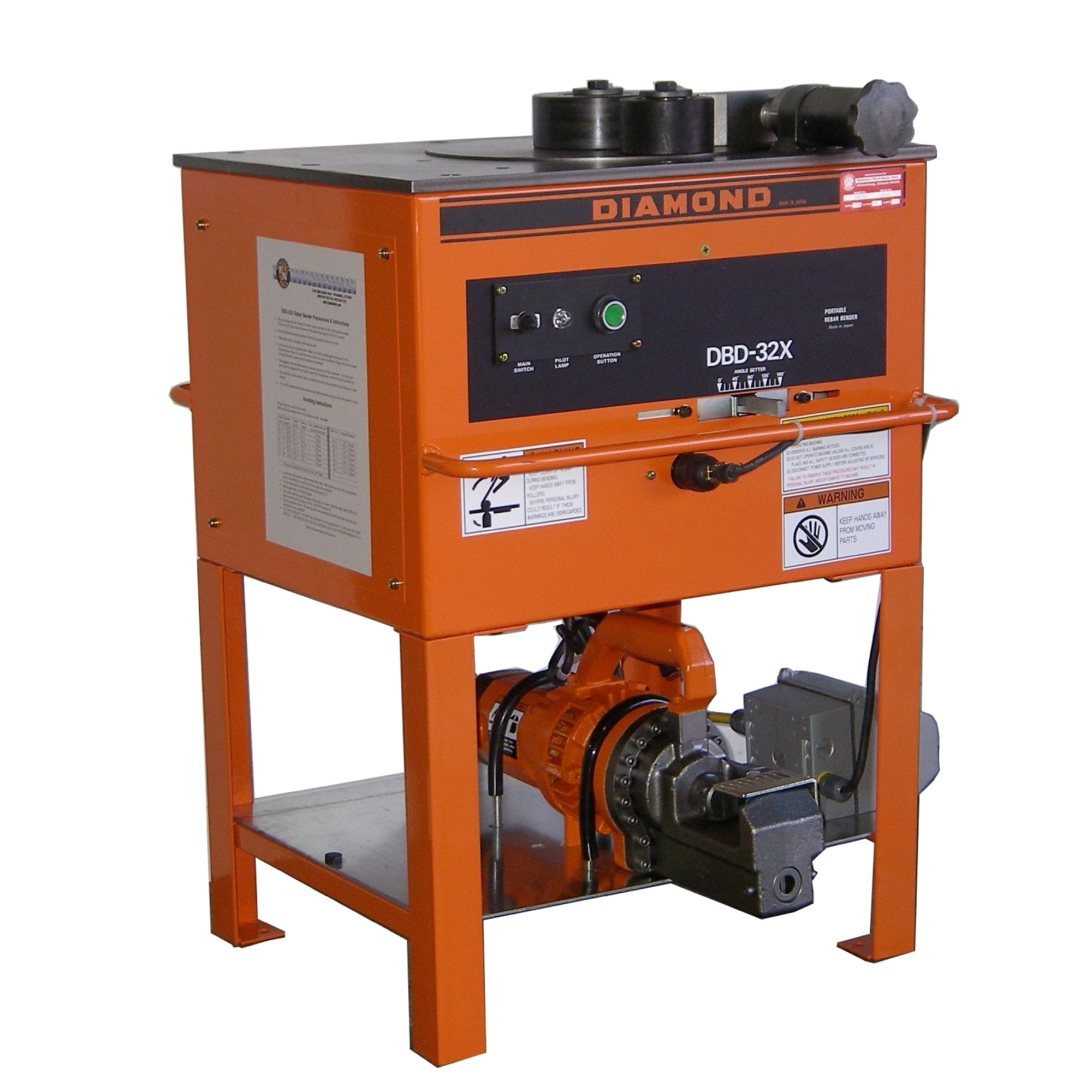 BN Products, Combo #9 bender and #8 cutter on stand, Max. Capacity 1.125 in, Model# DBC-3225